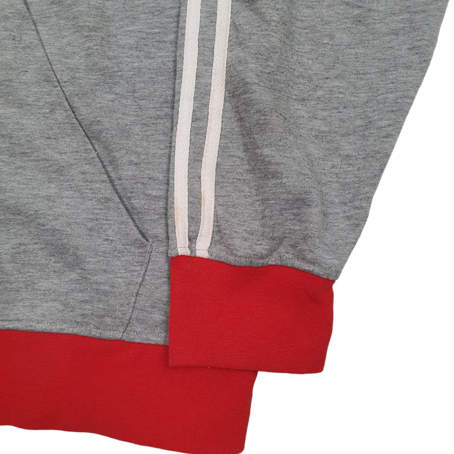 Mens Grey Adidas Chicago Bulls NBA Basketball Lightweight Hoodie Jumper