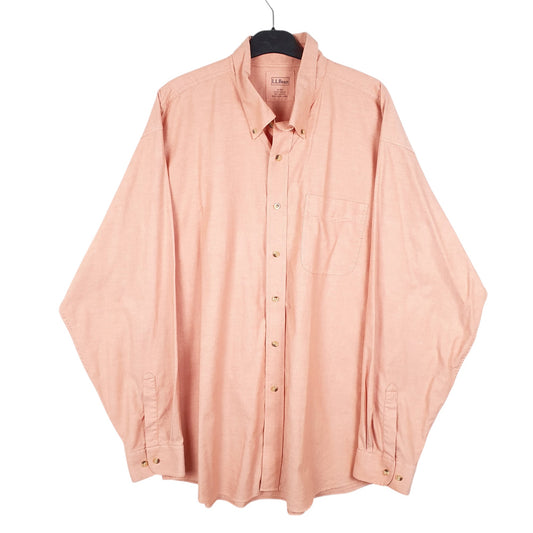 Mens Pink L.L.Bean Oxford Long Sleeve Shirt