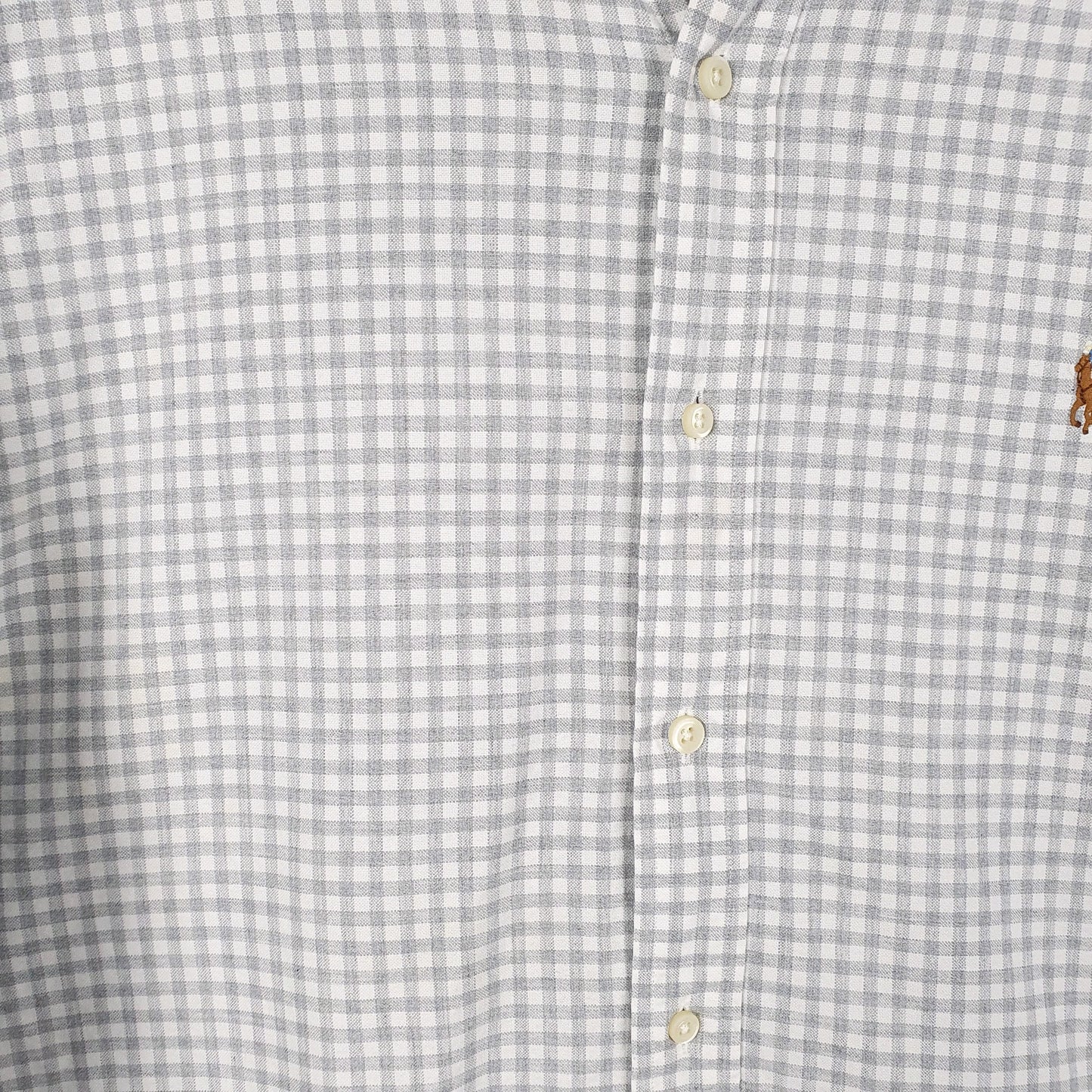 Mens Grey Ralph Lauren Oxford Long Sleeve Shirt