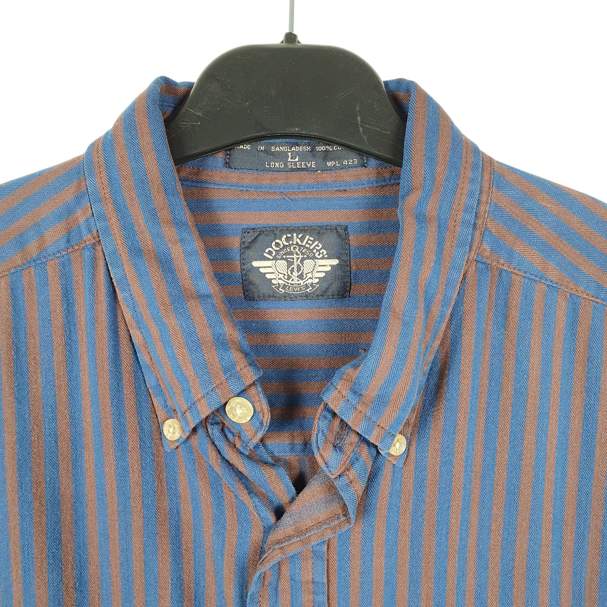 Mens Blue Dockers Vintage Long Sleeve Shirt