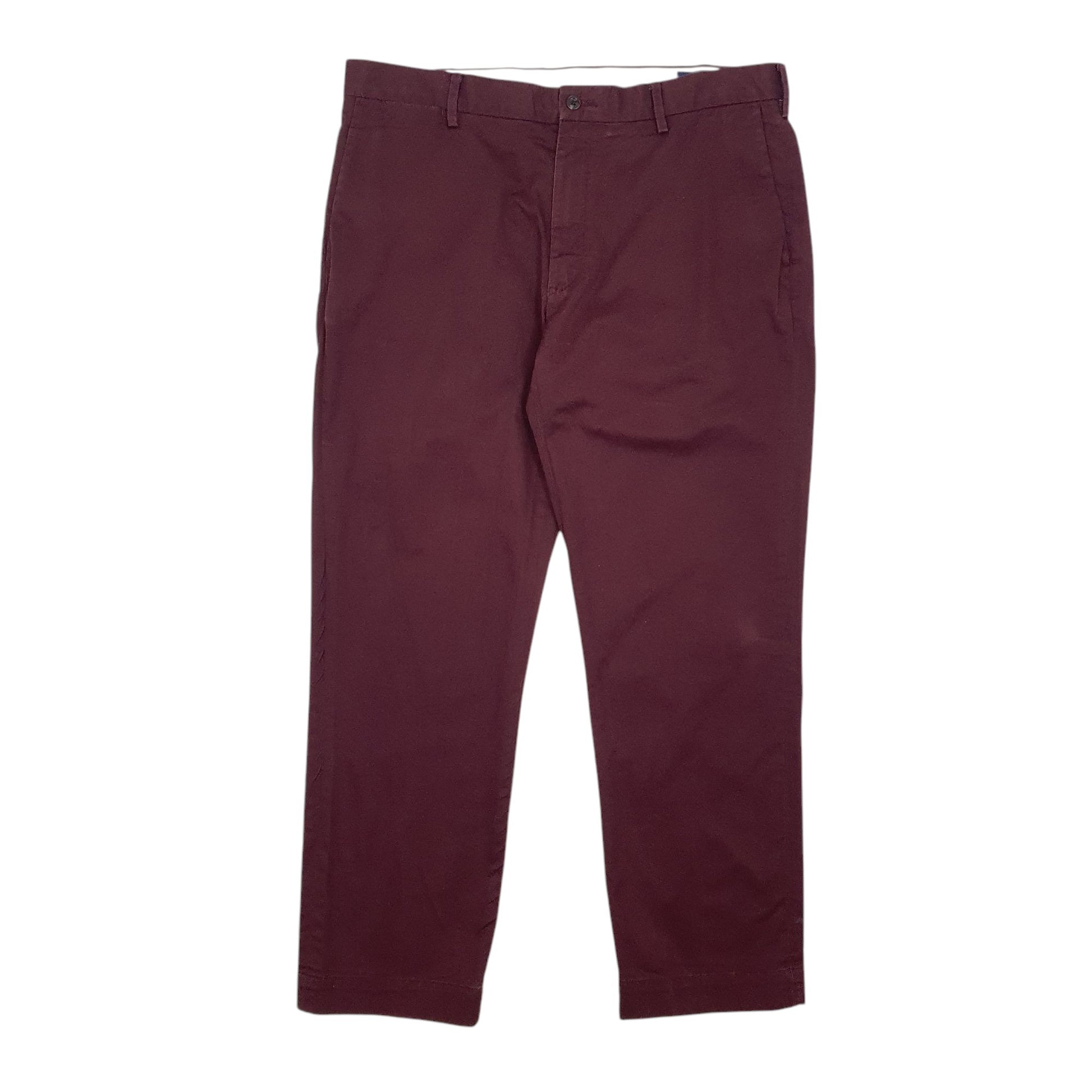 Mens Burgundy Polo Ralph Lauren Stretch Classic Fit Chino Trousers