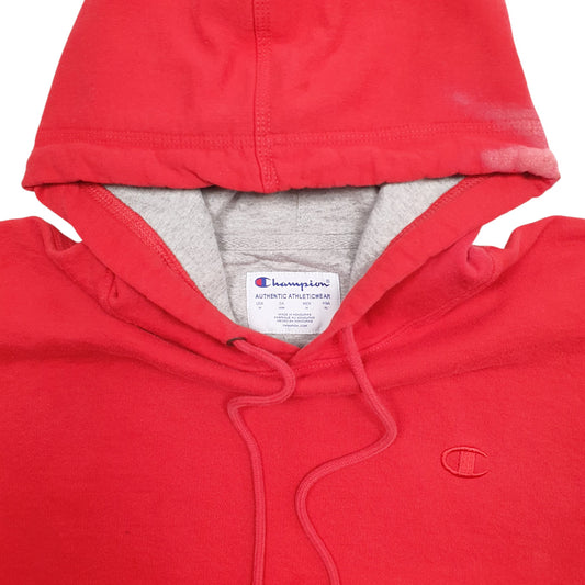 Mens Red Champion  Hoodie Jumper
