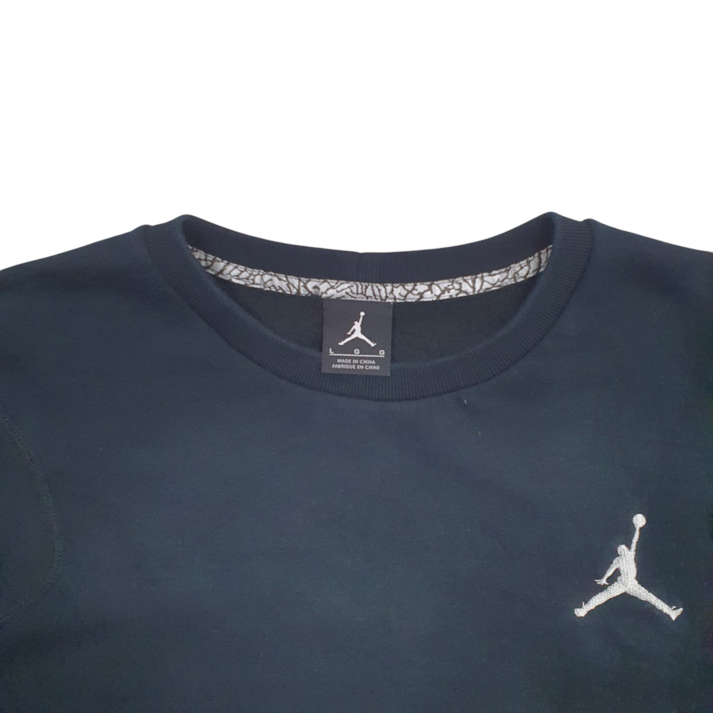 Mens Black Nike Jordan Jumpman Basketball Chicago Bulls Crewneck Jumper