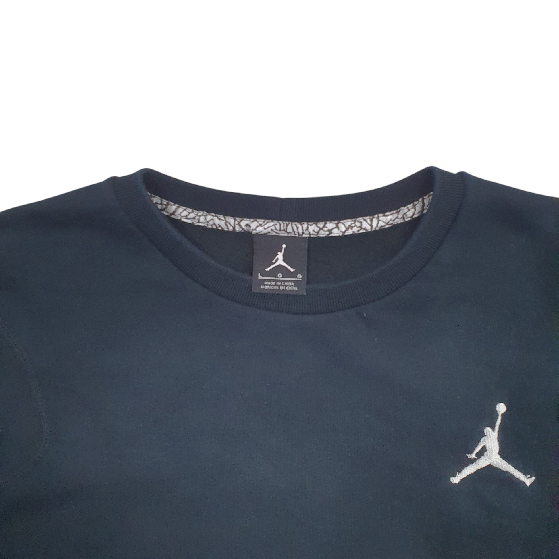 Mens Black Nike Jordan Jumpman Basketball Chicago Bulls Crewneck Jumper