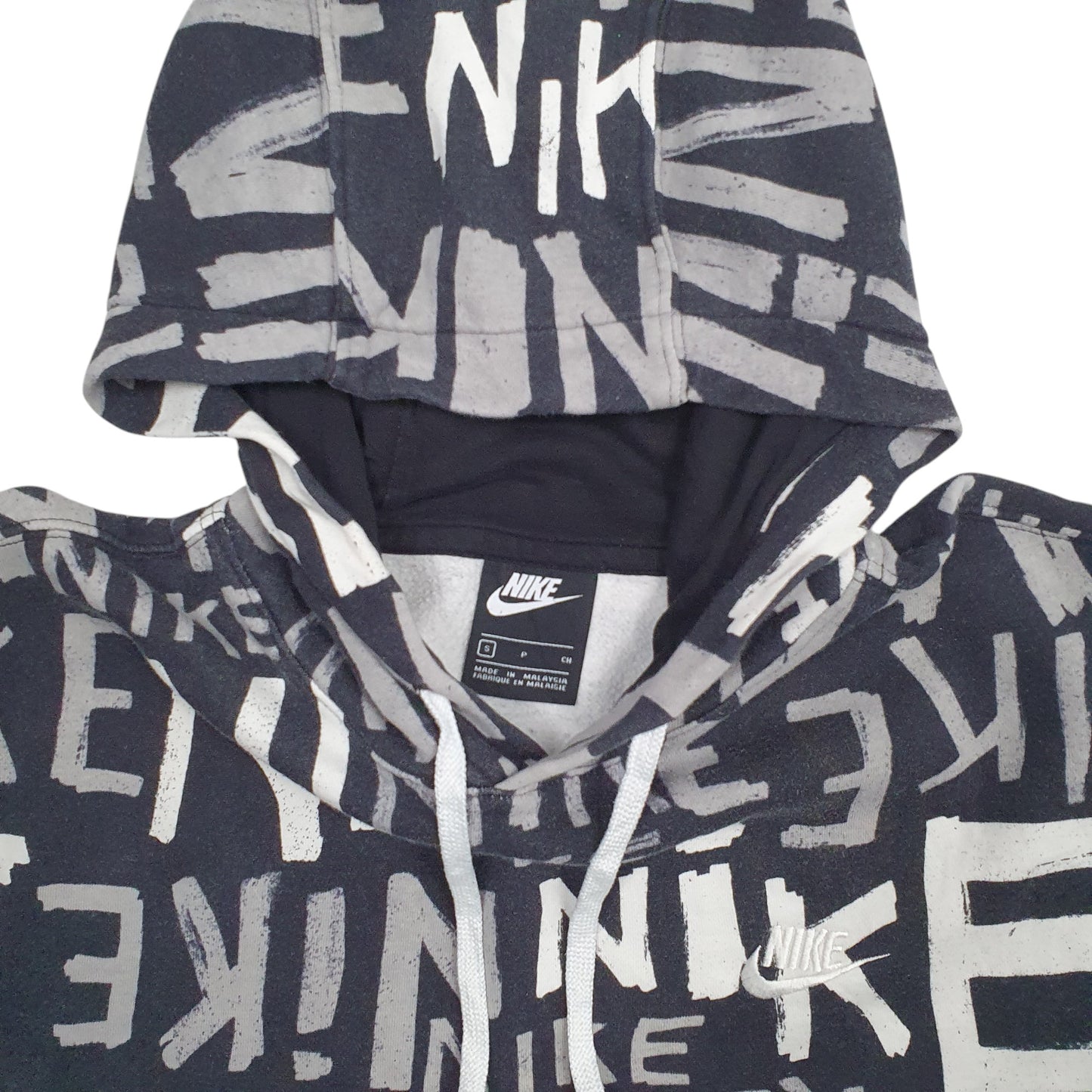 Mens Black Nike Spellout Hoodie Jumper