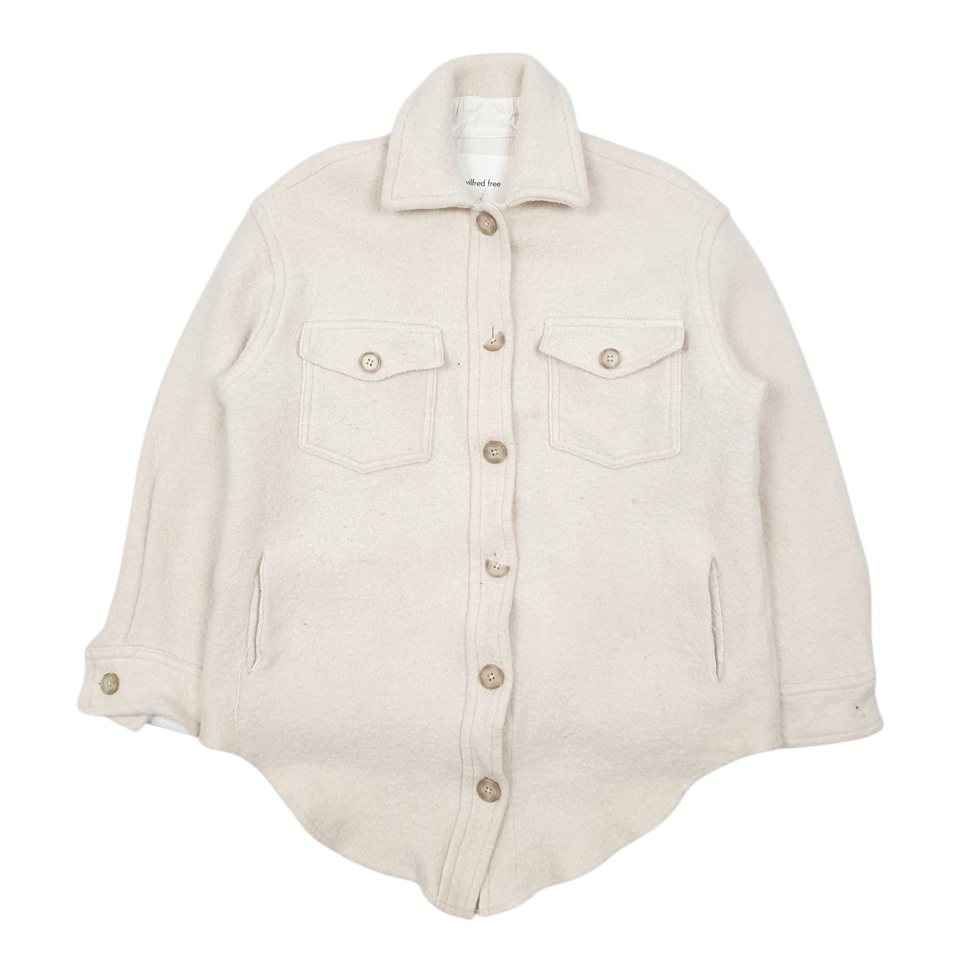 Womens Cream Wilfred Free 100% Merino Wool  Coat