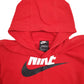 Womens Red Nike Spellout Hoodie Jumper