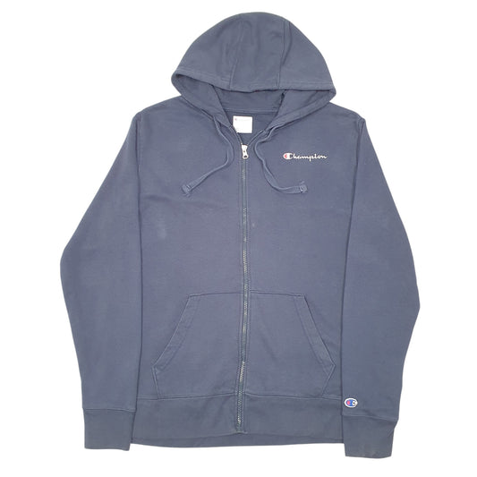 Mens Navy Champion Hoodie Full Zip Jumper