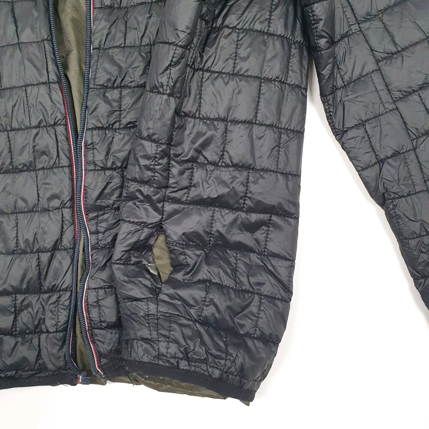 Mens Black Tommy Hilfiger Hooded  Coat