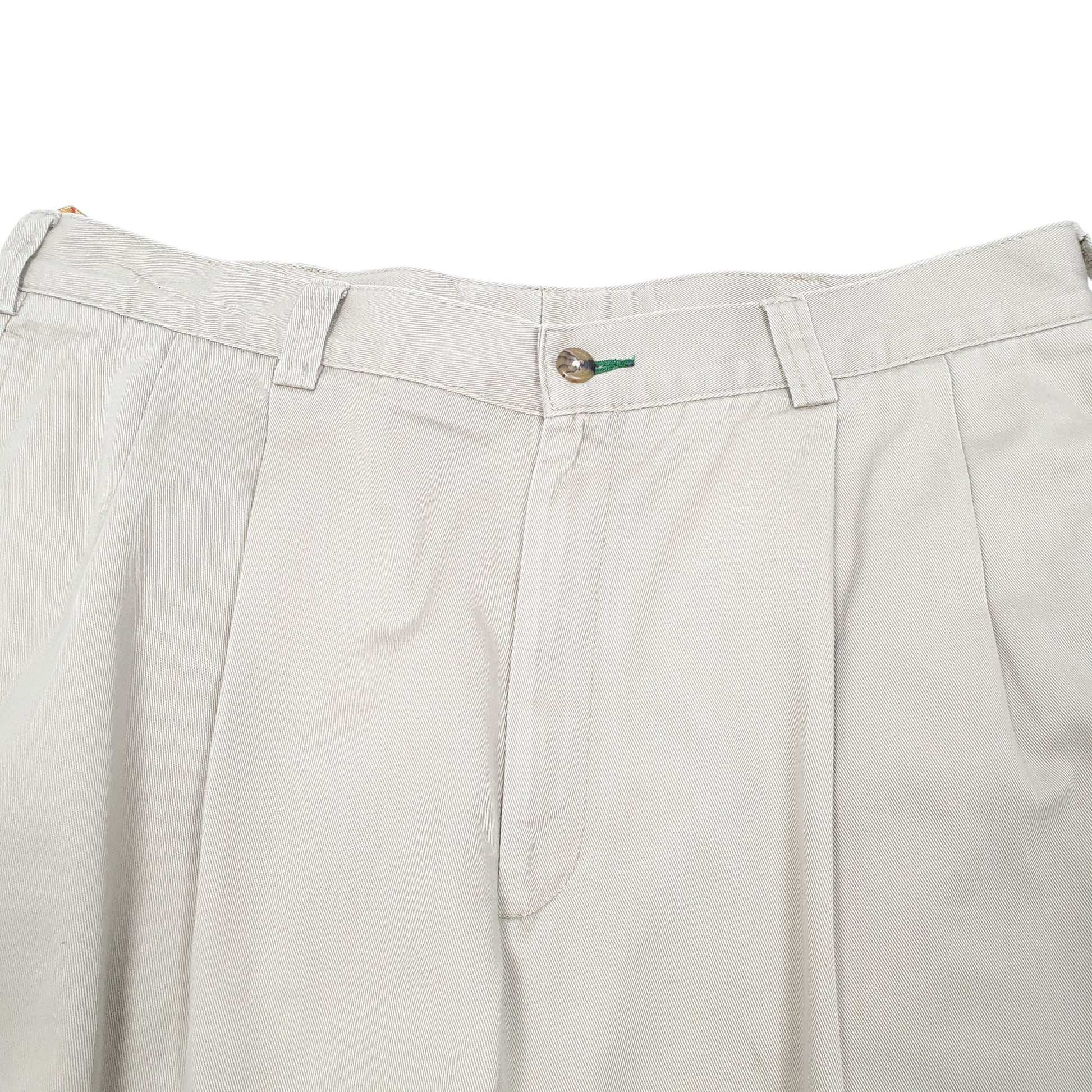 Mens Beige Tommy Hilfiger Double Pleated Chino Trousers