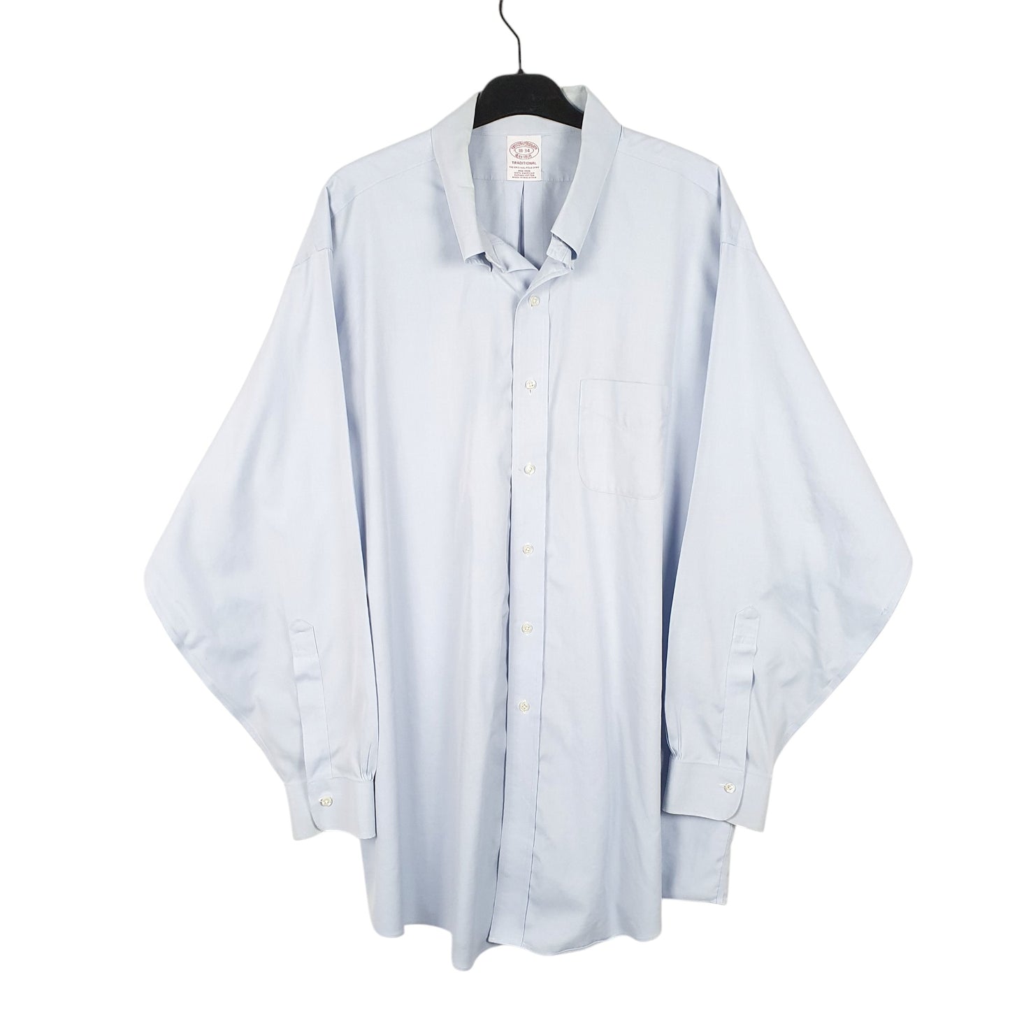 Mens Blue Brooks Brothers Traditional Long Sleeve Shirt