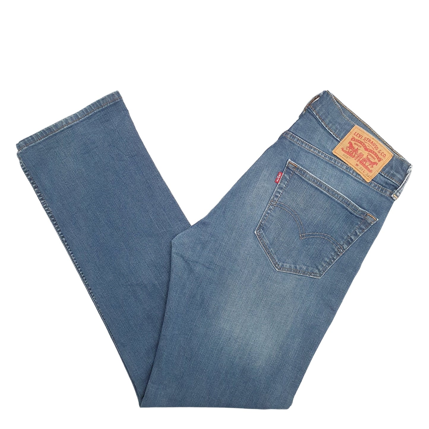 Mens Blue Levis  505 JeansW33 L32