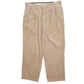 Mens Beige Polo Ralph Lauren Andrew Double Pleated Vintage 1990s Corduroy Trousers