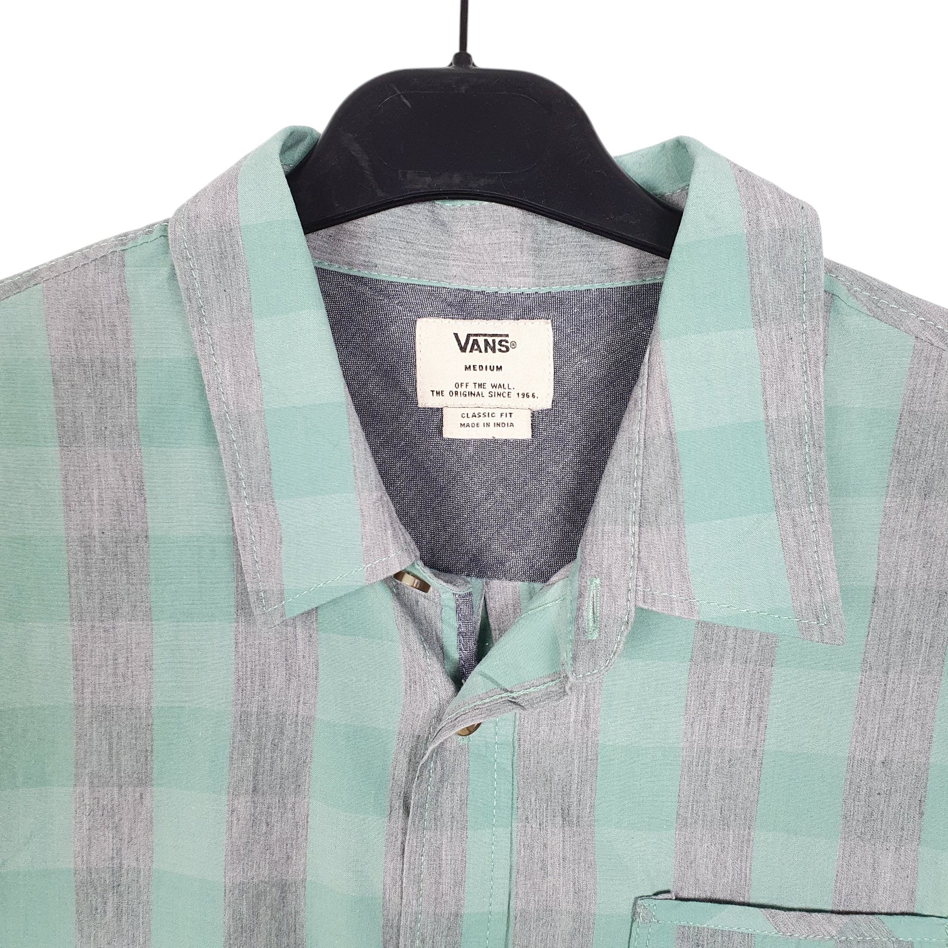 Mens Green Vans  Short Sleeve Shirt