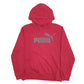 Mens Red Puma Spellout Hoodie Jumper