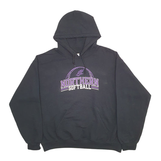 Womens Black Gildan Northern Softball Hoodie Jumper