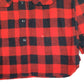 Mens Red King Kole Vintage 1950s Plaid Shirt Shacket Cruiser  Coat