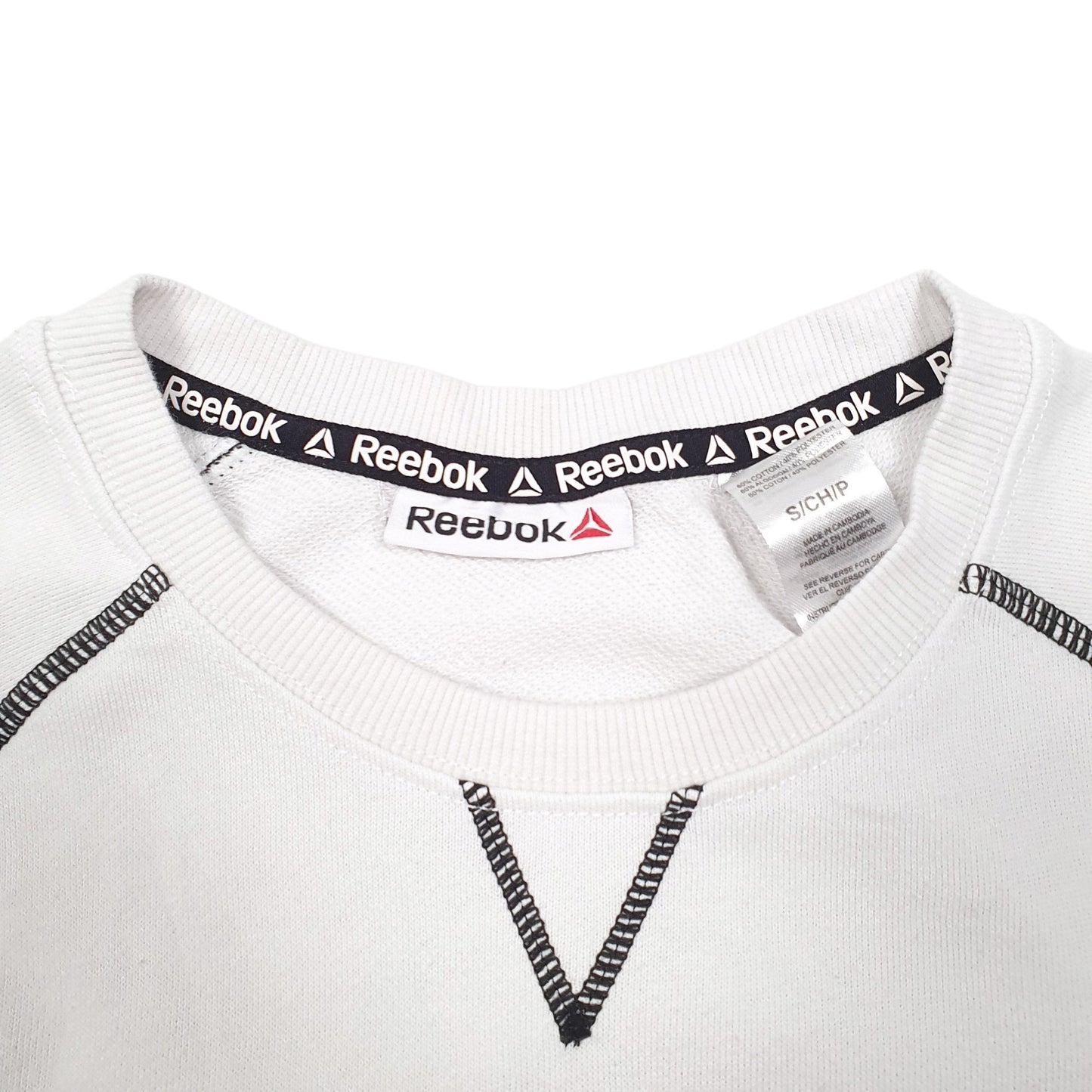 Womens White Reebok  Crewneck Jumper