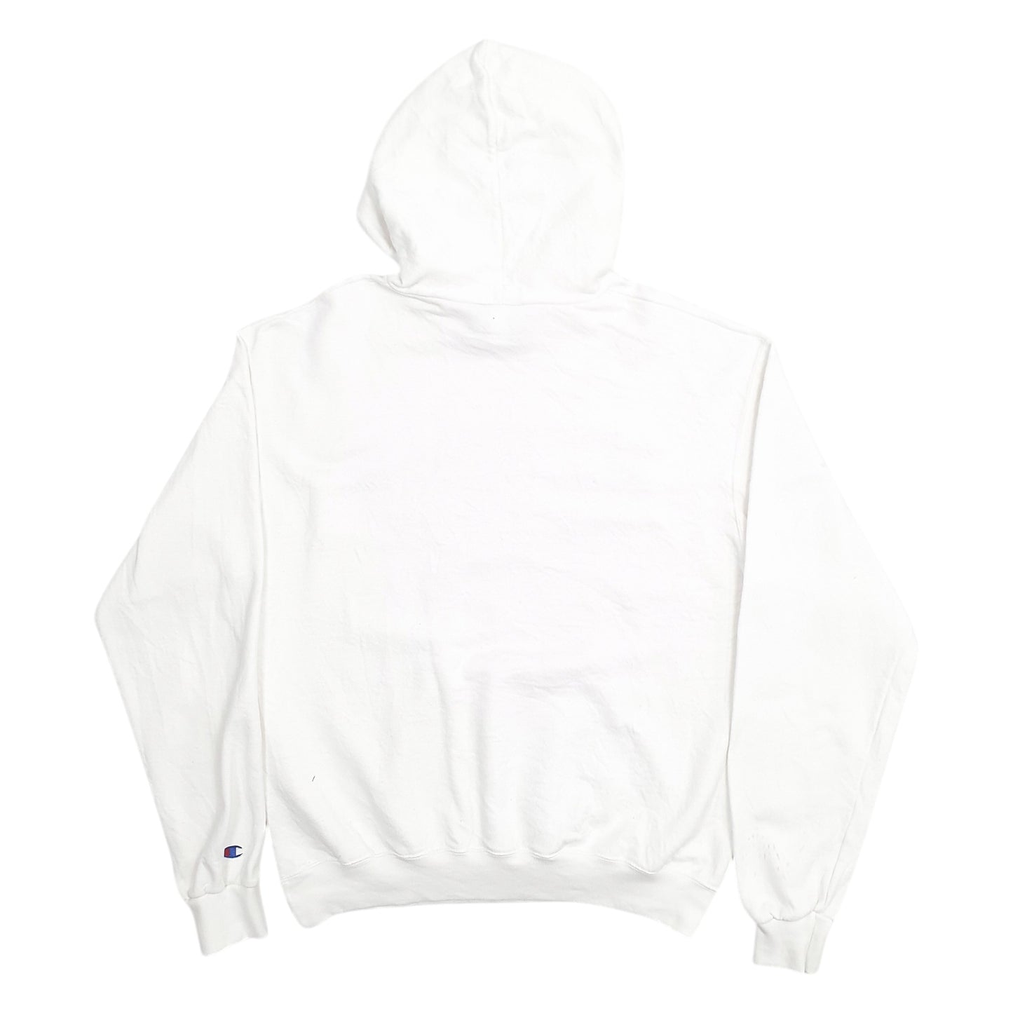 Mens White Champion Michigan Spellout Hoodie Jumper