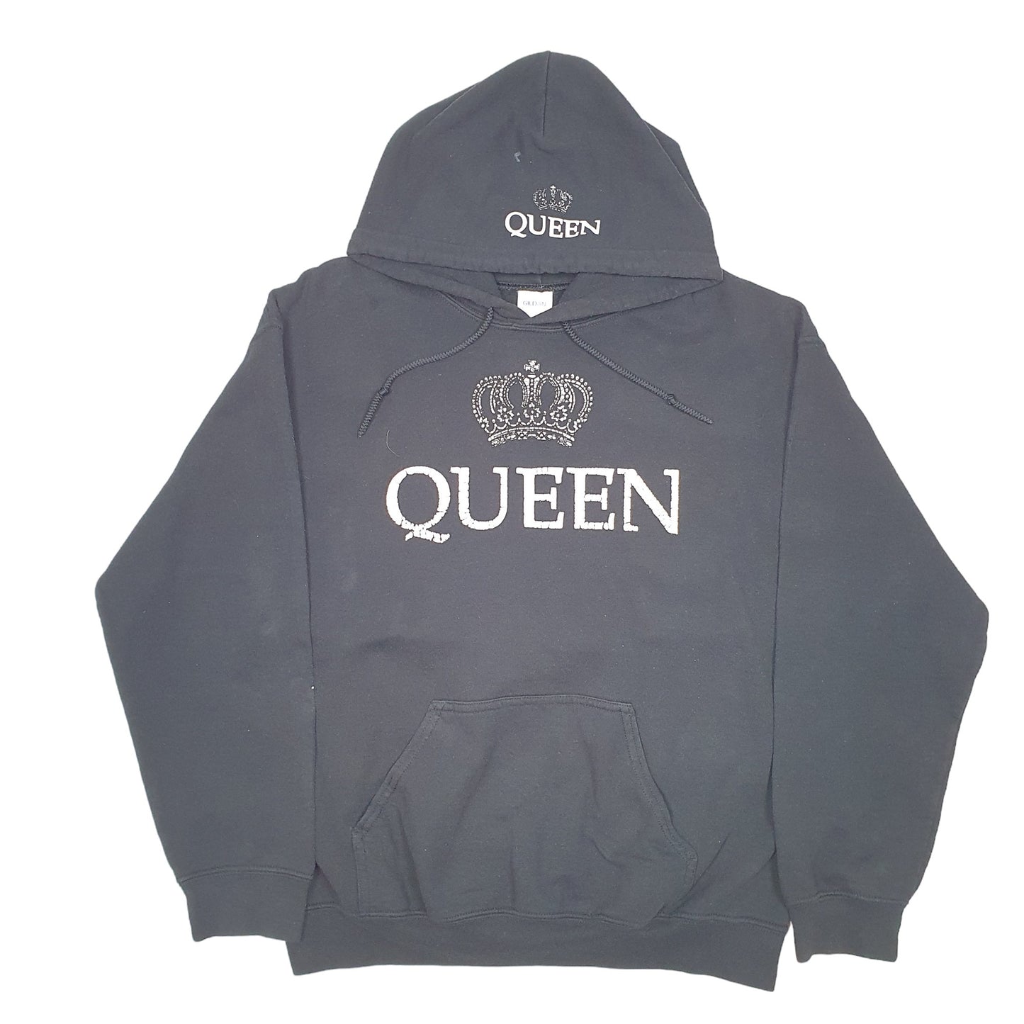 Mens Black Gildan Queen Band Rock & Roll Hoodie Jumper