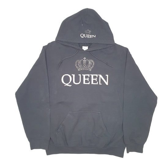 Mens Black Gildan Queen Band Rock & Roll Hoodie Jumper