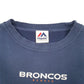 Mens Navy Majestic Denver Broncos American Football Crewneck Jumper