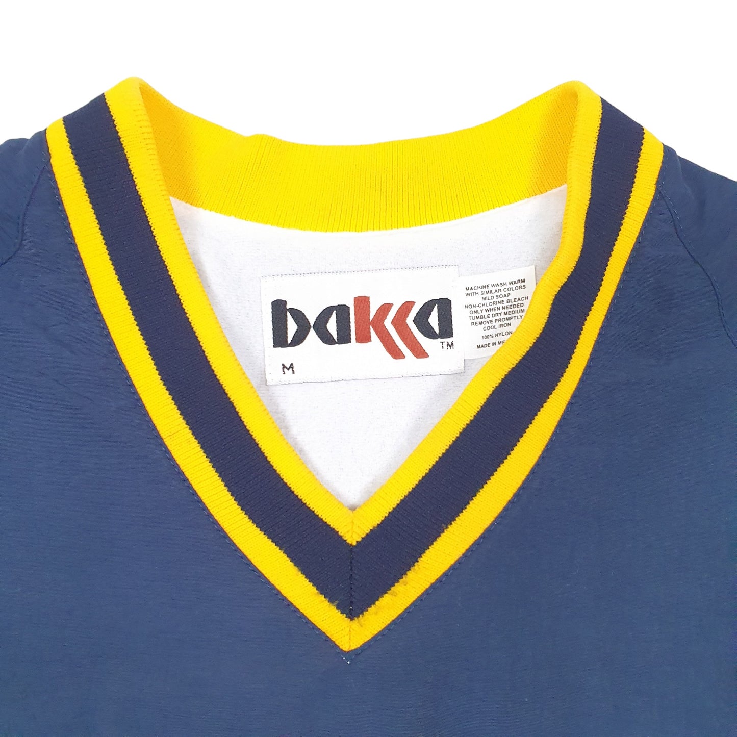 Mens Navy Bakka Training Track Top Workout V Neck Jumper