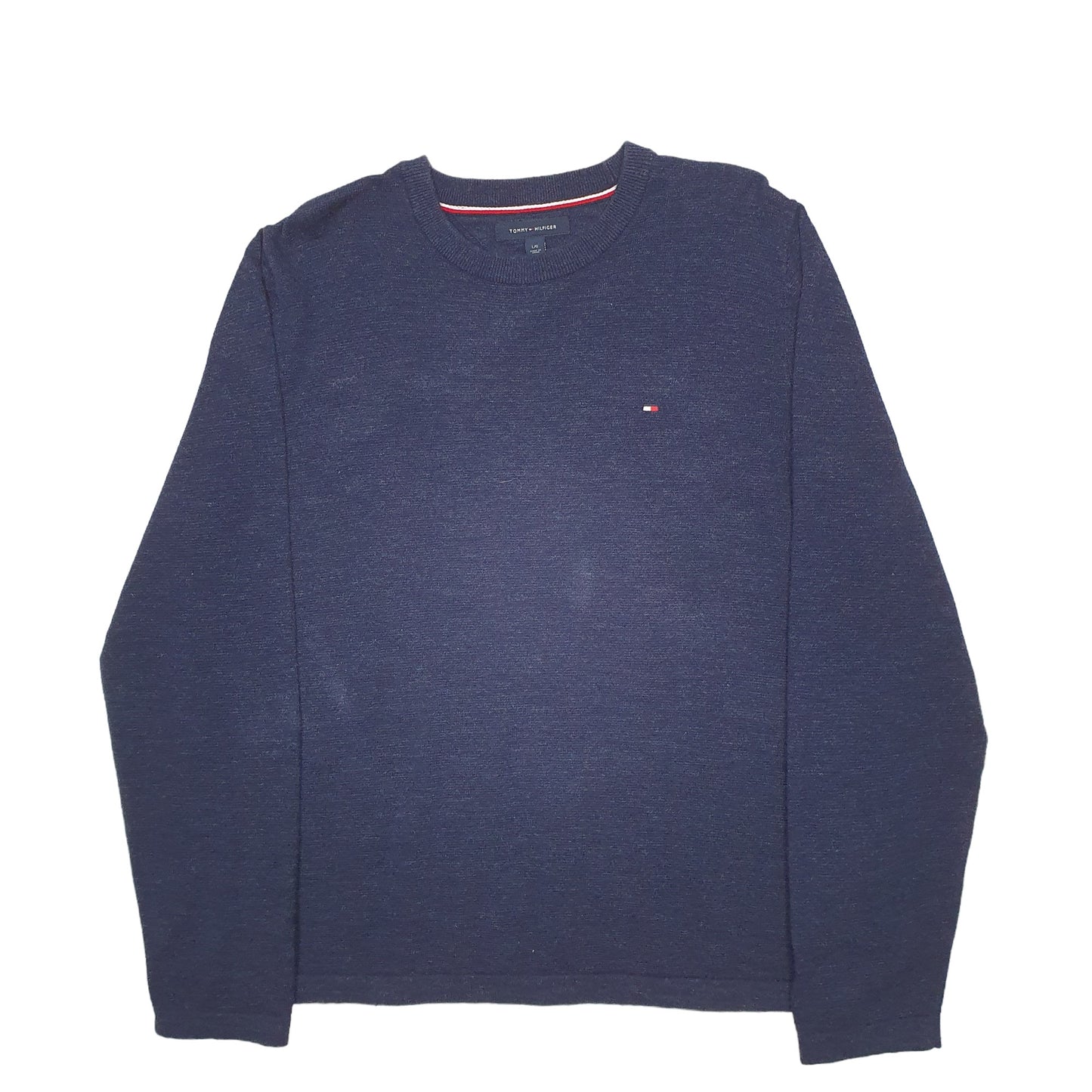 Mens Blue Tommy Hilfiger Knit Crewneck Jumper