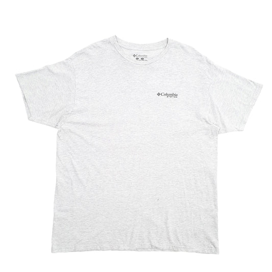 Mens Grey Columbia Sportswear PFG Performance Fishing Gear Short Sleeve T Shirt
