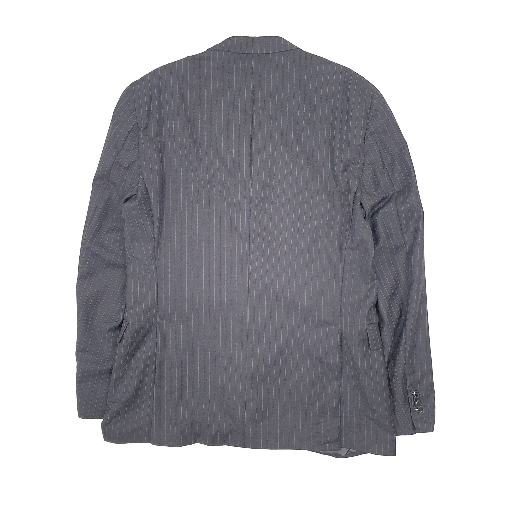 Mens Black Tommy Hilfiger Pinstripe  Coat