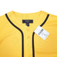 Mens Yellow Forever 21 Baseball Jersey Short Sleeve T Shirt