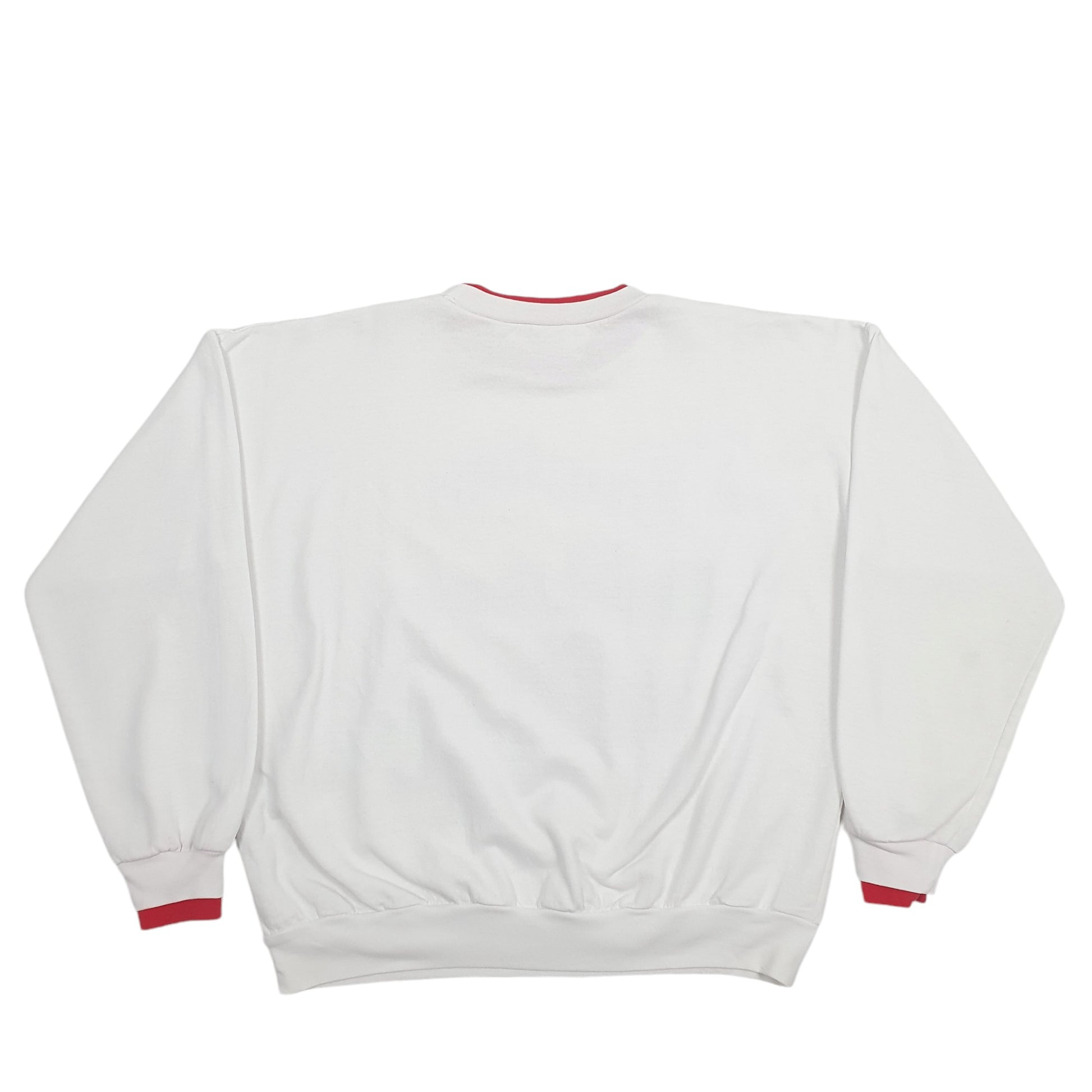 Mens White Canadiana Vintage 1990s Crewneck Jumper
