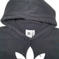 Mens Black Adidas Spellout Hoodie Jumper