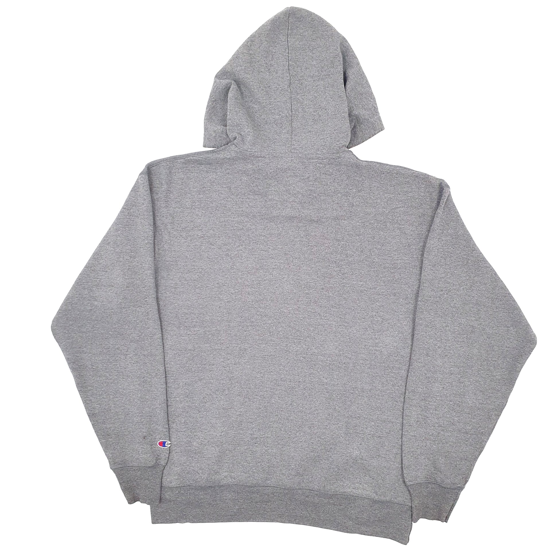 Mens Grey Champion Quarter Zip Hoodie Jumper