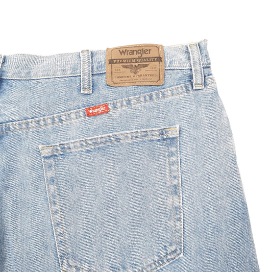 Mens Blue Wrangler Denim Jeans Jorts Regular Cut Offs Denim Shorts