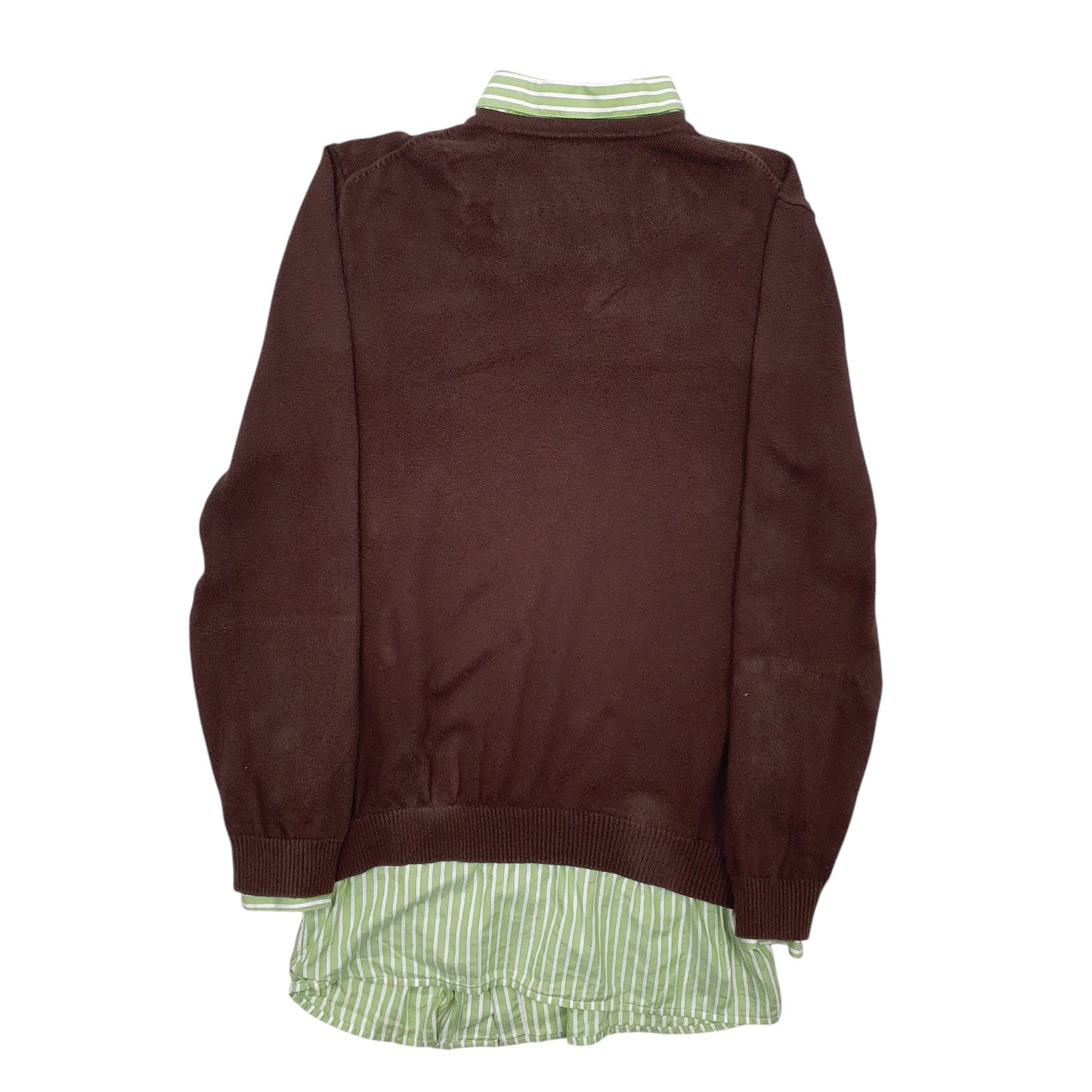 Mens Brown Van Heusen Reworked Crewneck Jumper