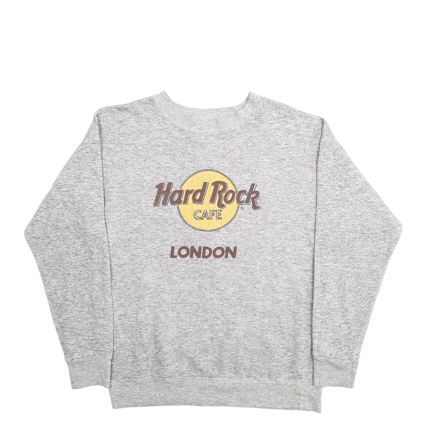 Mens Grey Hard Rock Cafe Hard Rock Cafe London Spellout Crewneck Jumper
