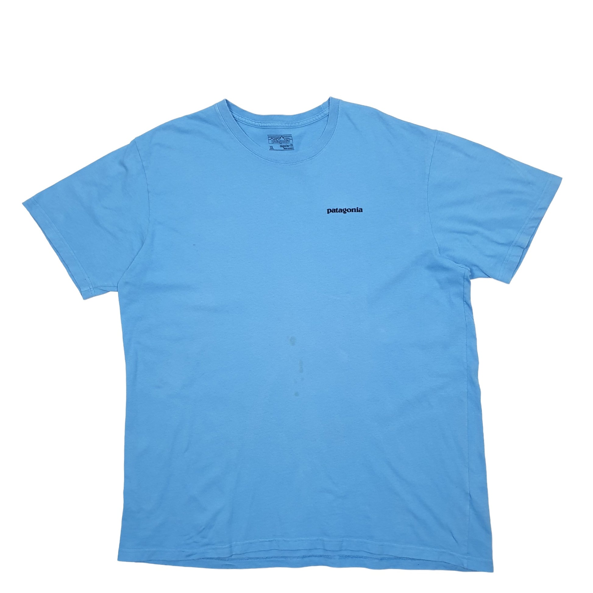 Mens Blue Patagonia Fish Short Sleeve T Shirt