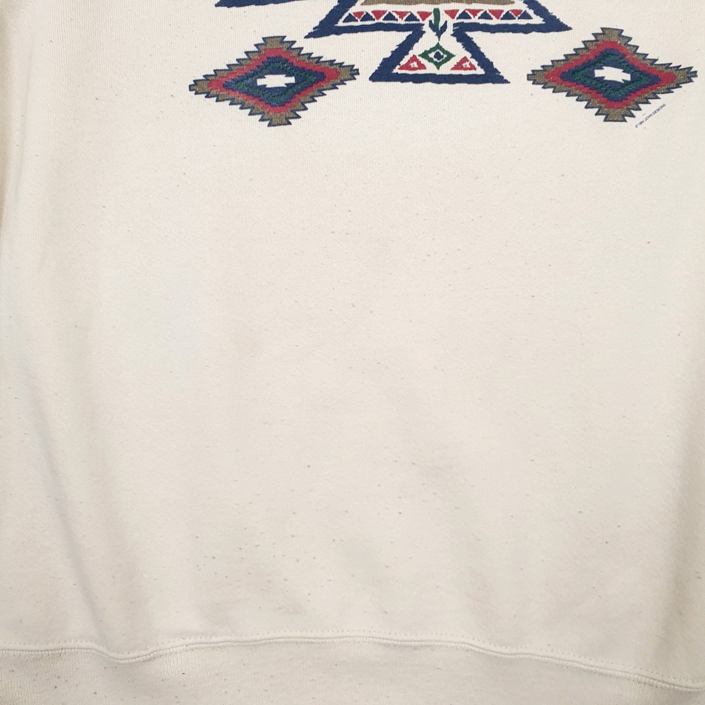 Mens Cream Lee Vintage Made In USA Crewneck Jumper
