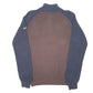Mens Brown Nautica Knit Ribbed Jeans Quarter Zip Jumper