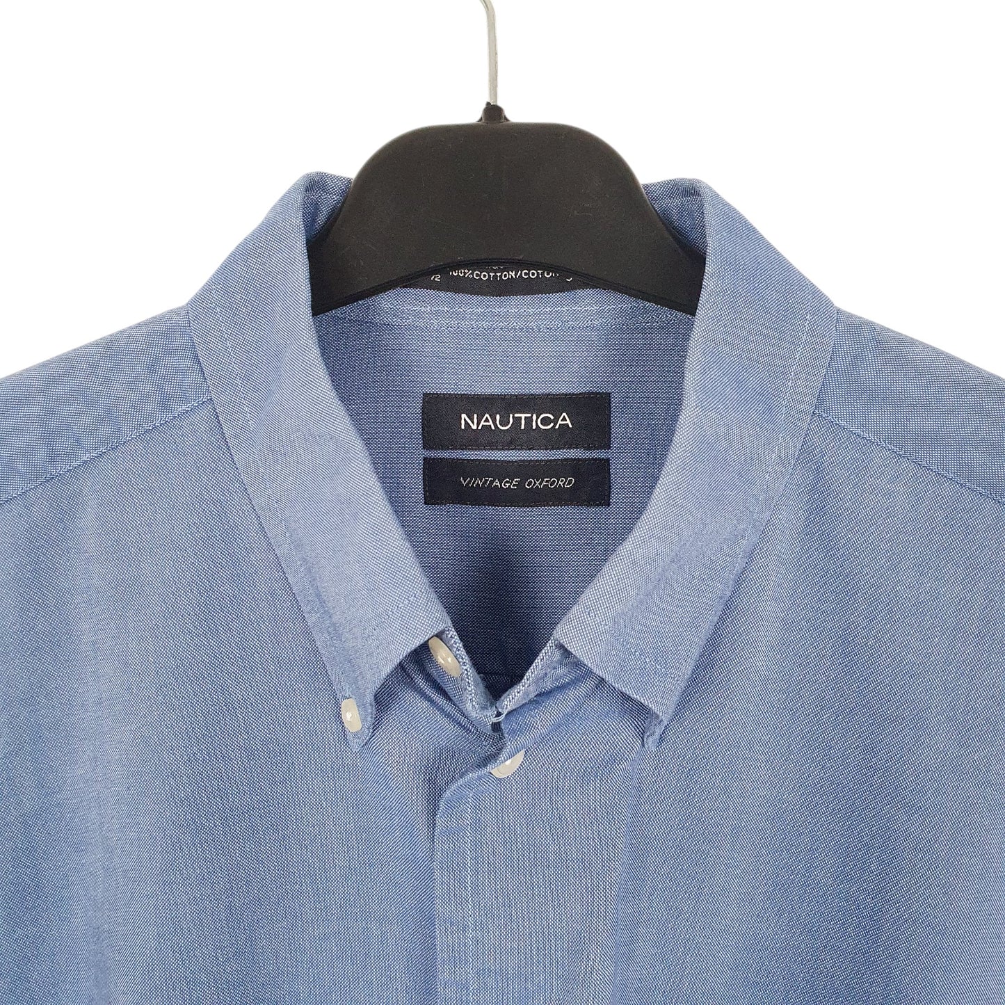 Mens Blue Nautica Vintage Oxford Long Sleeve Shirt