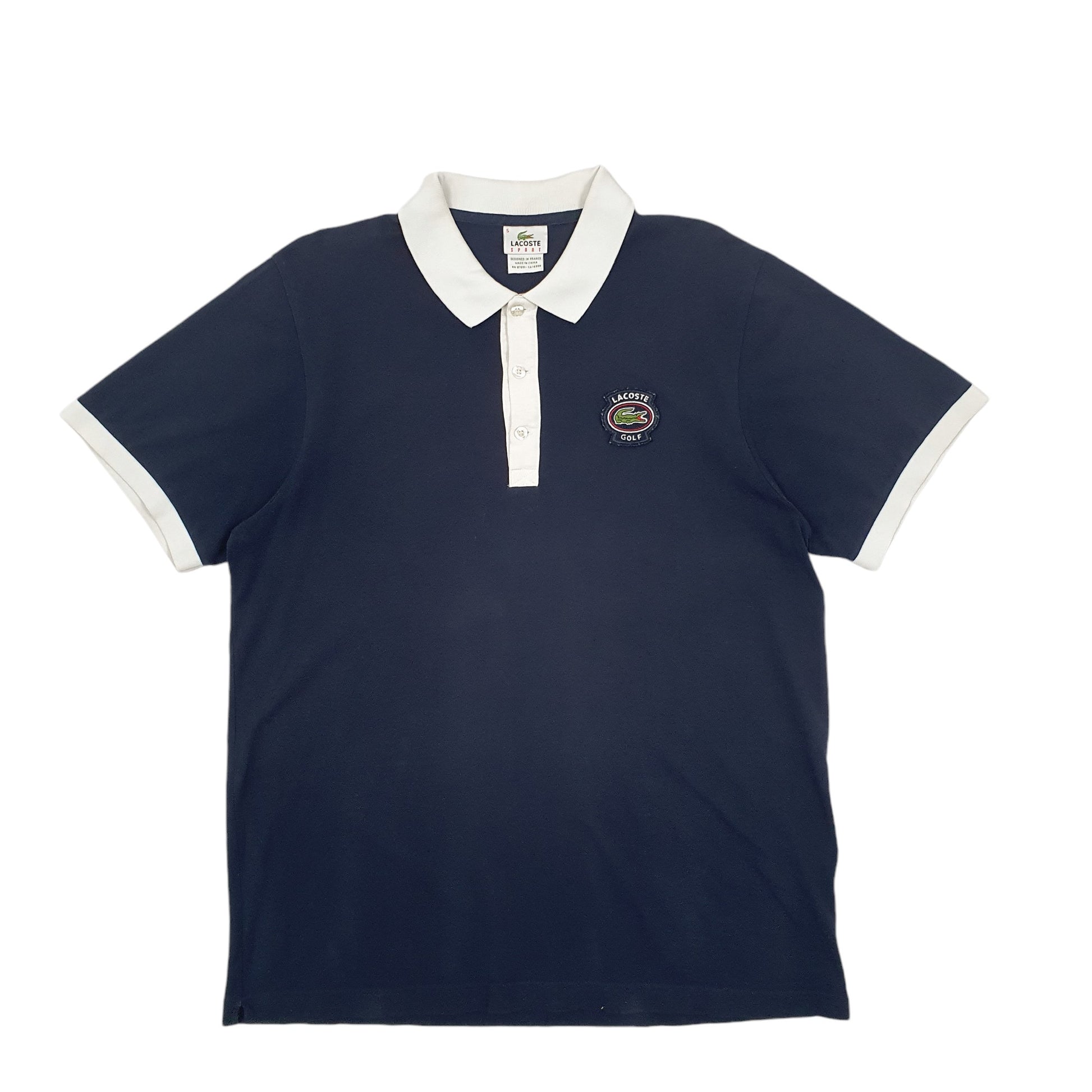Mens Navy Lacoste Golf Short Sleeve Polo Shirt