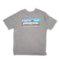 Mens Grey Patagonia Spellout Organic Cotton Short Sleeve T Shirt