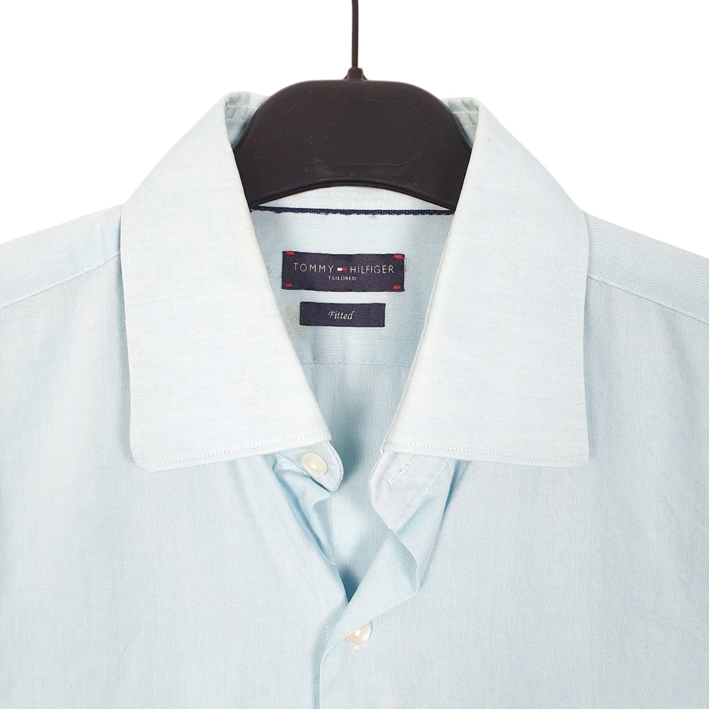 Mens Blue Tommy Hilfiger Fitted Long Sleeve Shirt