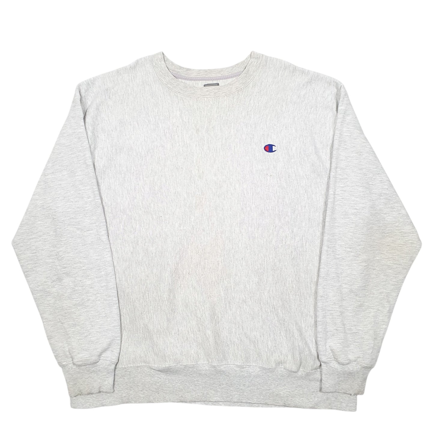 Mens Grey Champion Reverse Weave Crewneck Jumper