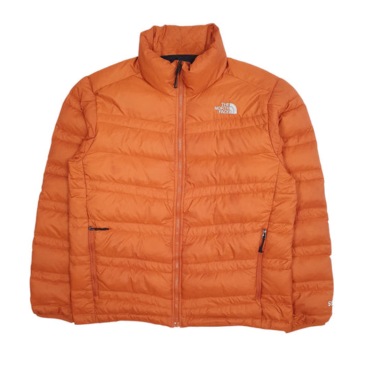 Mens Orange The North Face 550 Crewneck Coat