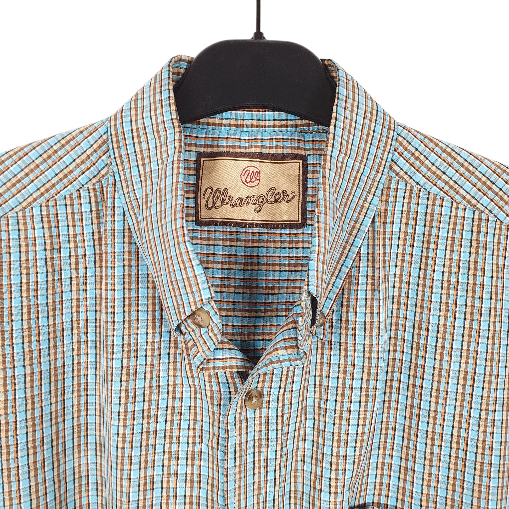 Mens Blue Wrangler  Long Sleeve Shirt