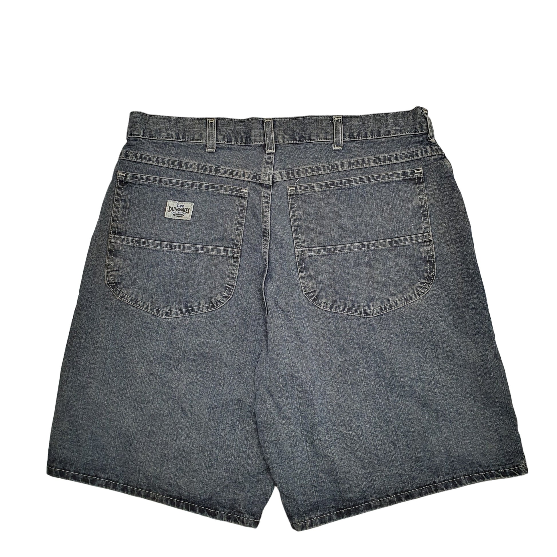 Mens Blue Lee Dungarees Denim Shorts
