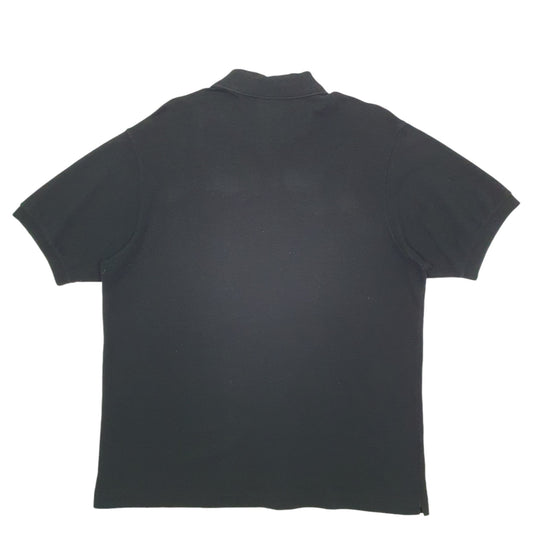 Mens Black Lacoste  Short Sleeve Polo Shirt