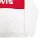 Mens White Levis Spellout Hoodie Jumper